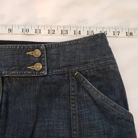 Liz Claiborne Denim Midi Skirt 4 Pocket Cotton Blue Size 10 - Picture 7 of 13